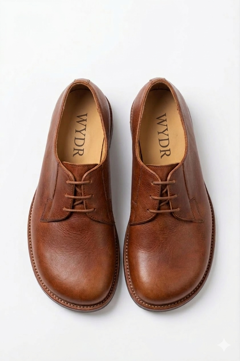 WYDR Derby tan top-down view